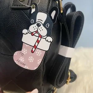 COPY - ✨BETSEY JOHNSON ADORABLE PUPPY FACE BACKPACK/PURSE  & CARDHOLDER SET NWT… Betsey Johnson Backpack - Etsy main image 4
